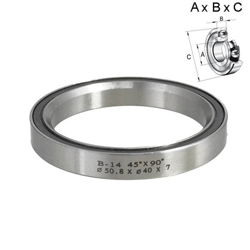 [ROD047] RODAMIENTO SELLADO 40x7x50.8mm (DIRECCIÓN) 45/90 B-14
