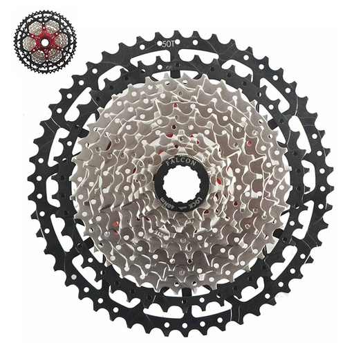 [22111] CASSETTE 11-VEL " FALCON" 11-50T PLATA/NEGRO