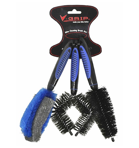 [22065] KIT CEPILLOS LIMPIEZA 3PCS "VGRIP"