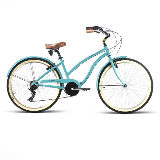 [37145] BEACH CRUISER 26" VERDE 6 VEL SHIMANO 2022