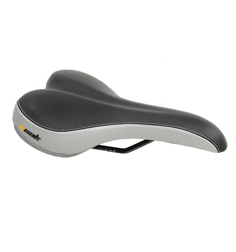 [38252] SILLIN GEL "VELO" CON LOGO GEAK GRIS/NEGRO 260x150mm