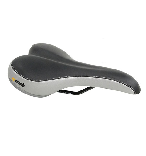 [38252] SILLIN GEL "VELO" CON LOGO GEAK GRIS/NEGRO 260x150mm