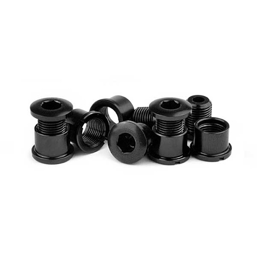 [38802N] TORNILLOS PLATO ALUMINIO COLOR NEGRO 3VEL, 5 PIEZAS 