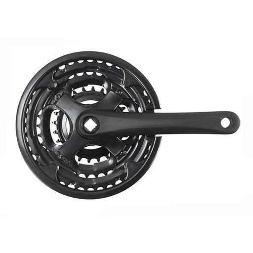 [22227] JUEGO BIELAS ALUMINIO 24/34/42T 170MM NEGRO