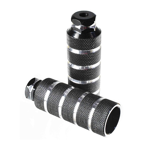 [38307] POSAPIES ALUMINIO NEGRO/PLATA ROSCA M-14,38X110MM