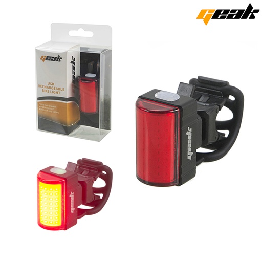 [87107] LUZ TRASERA RECARGABLE "GEAK" 180º 100LUMEN 500aH QW