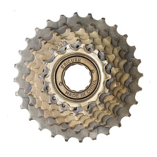[87111] PIÑON 7 VELOCIDADES SAIGUAN 14-28 INDEX MARRON