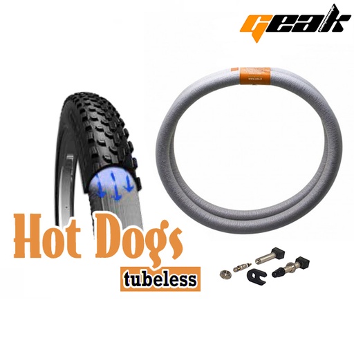 [68211] ANTIPINCHAZOS MOUSSE SOLIDO 27,5"-40 TUBELESS 1.95-2.30 "GEAK" + VALVULAS