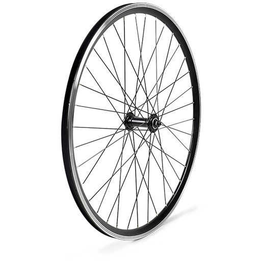[17875D] RUEDA DELANTERA 700x35" NEGRA PERFIL C/CIERRE 36 H, BUJE ALUM