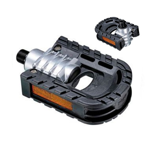 [38343] PEDALES ALUMINIO/PLASTICO PLEGABLES DE ROSCA 9/16"