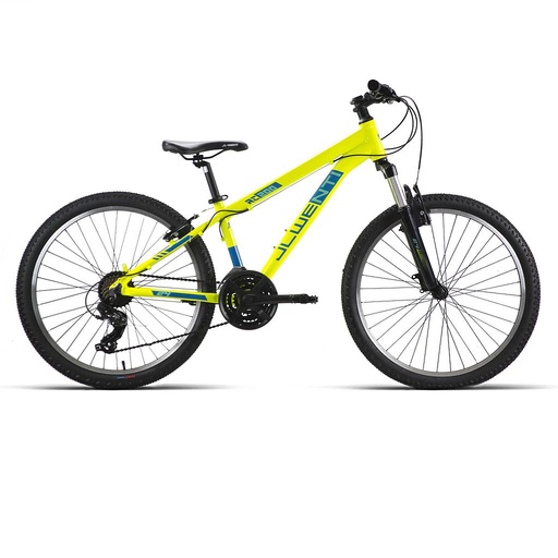 [37224] BICI 24" NIÑO ALUM SHIMANO SUSP D/MANDO 1x7V AMARILLO T13 2025