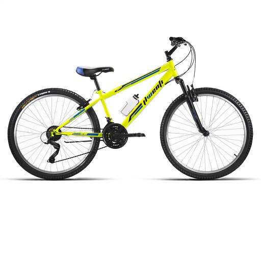 [37234L] BICI 26" MTB HOMBRE ACERO "MICROSIFT" C/SUSP AMARILLO 21VEL T-18