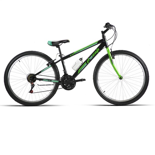 [37227L] BICI 26" MTB HOMBRE ACERO ECO "B300" NEGRO/VERDE. 2024 T-18