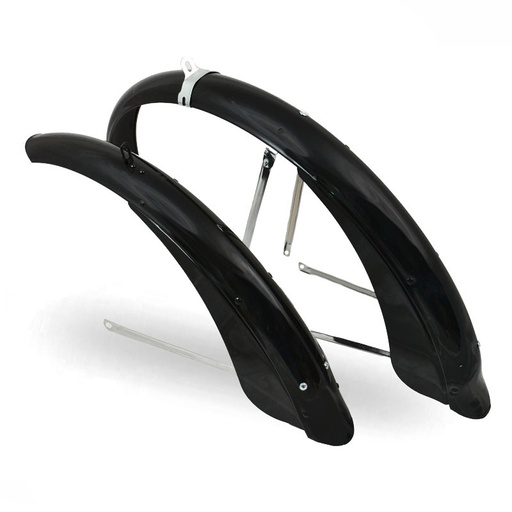 [38373] GUARDABARROS 26" TIPO BEACH-CRUISER ACERO/NEGRO