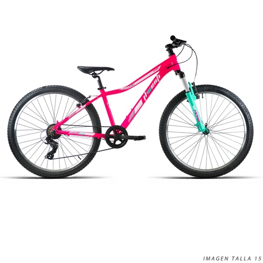 [37239M] BICI 26" MUJER ALUM 1x7 2025 ROSA T-17