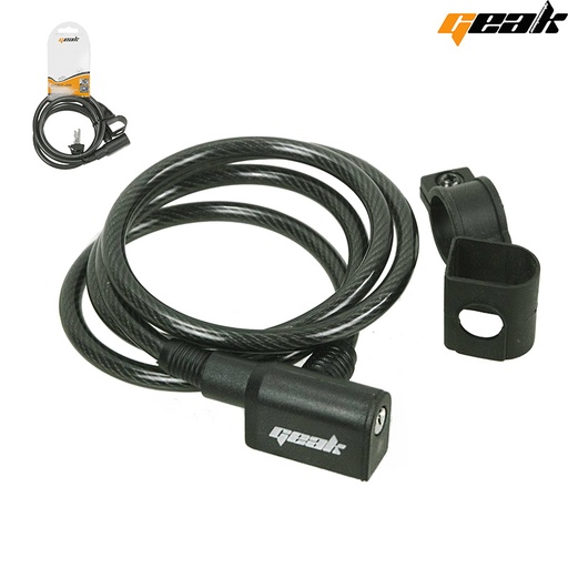 [87121] CANDADO ESPIRAL NEGRO 8X120 "GEAK" 