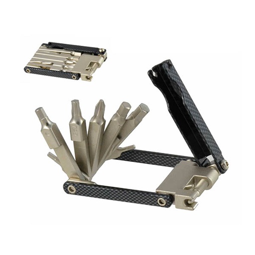 [38392] LLAVE HERRAMIENTAS 12 EN 1 IMITACION CARBONO (BLISTER GEAK)