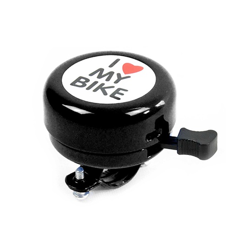 [87123] TIMBRE METALICO,RIM-RIM, NEGRO "I LOVE MY BIKE"
