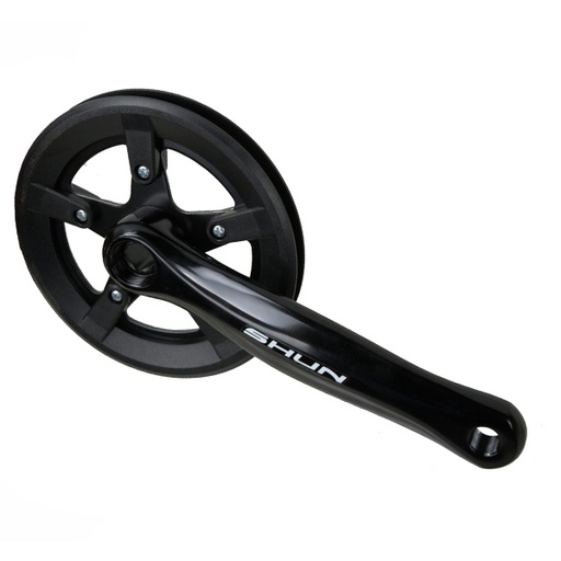[39405] JGO.BIELAS 175MM 32D ALUM "SHUN" NEGRO 7/8 VEL DOBLE PROTECTOR
